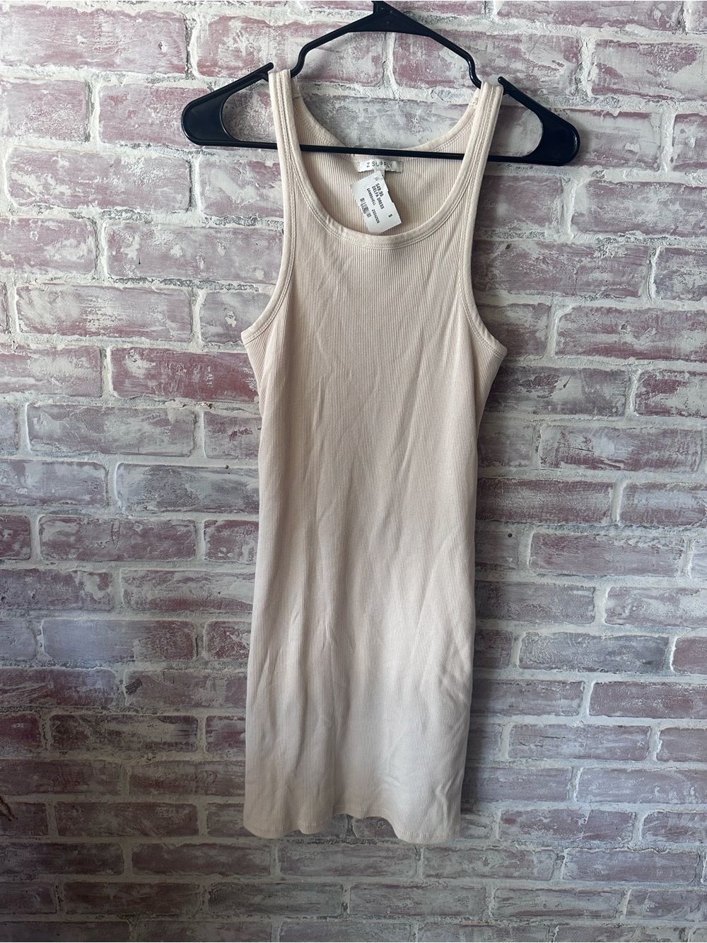 Z Supply Sand Delfa Ribbed Tank Dress